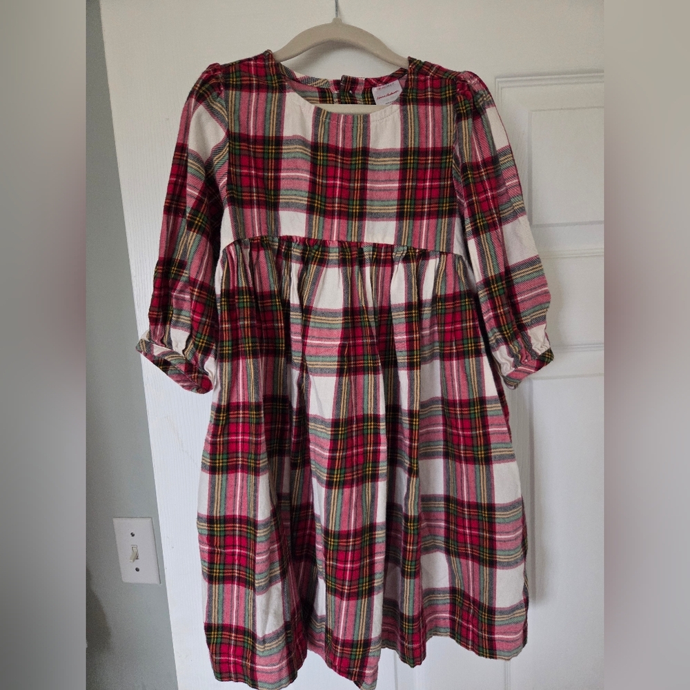 Hanna Andersson Red and Green Plaid Kids Dress EUC